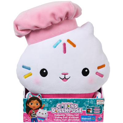 Gabby’s Dollhouse, 14-inch Cakey Cat Huggable Plush