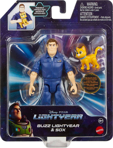 Disney and Pixar Lightyear Buzz Lightyear & Sox Figures