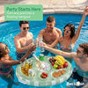 3pc Set. Light Green Cabana Stripe Pool Float, Pool Lounger, and Pool Tube
