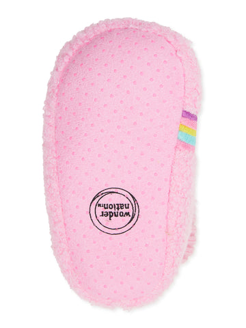 Wonder Nation Baby Girls Rainbow Bootie Slippers