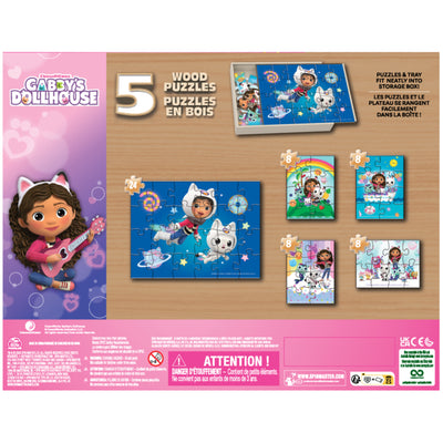 Gabby’s Dollhouse, 5 Jigsaw Puzzle Bundle