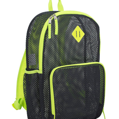 Eastsport Unisex Multi-Purpose Mesh Backpack with Front Pocket Black Green