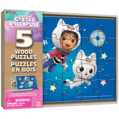 Gabby’s Dollhouse, 5 Jigsaw Puzzle Bundle