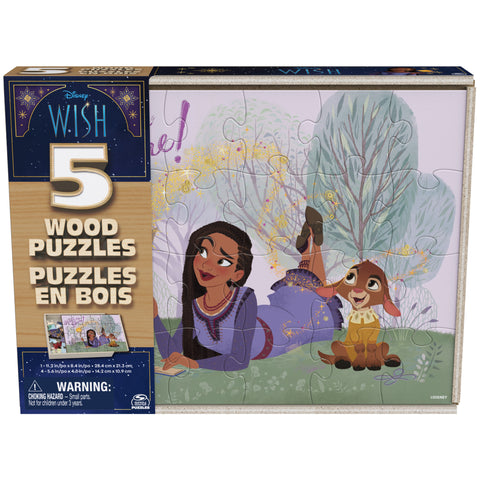 Disney Wish: 5 Wood Jigsaw Floor Puzzles