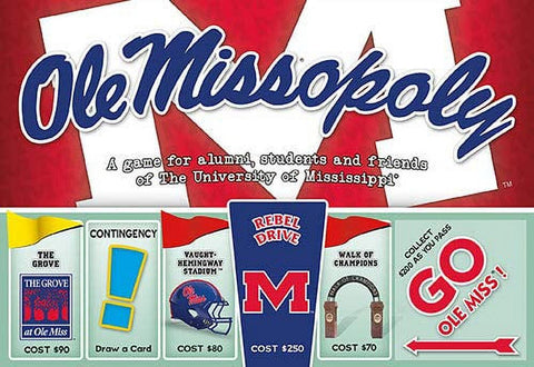 OLE MISS OPOLY BOARD GAME