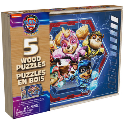 PAW Patrol: The Mighty Movie, 5 Wood Puzzles