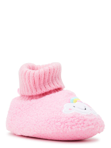 Wonder Nation Baby Girls Rainbow Bootie Slippers