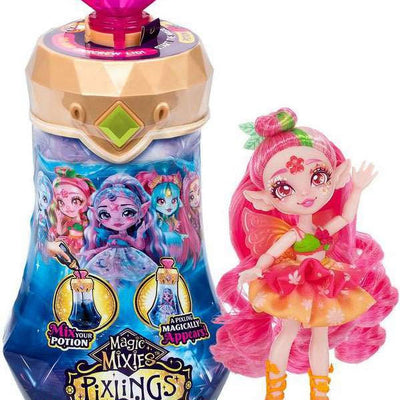 Moose Toys Magic Mixies Pixlings Faye the Fairy Pixling 6.5 inch Doll Inside a Potion Bottle