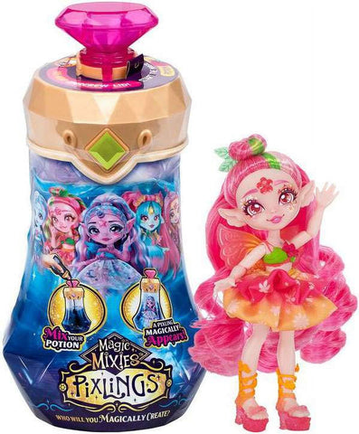 Moose Toys Magic Mixies Pixlings Faye the Fairy Pixling 6.5 inch Doll Inside a Potion Bottle