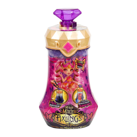 Moose Toys Magic Mixies Pixlings Faye the Fairy Pixling 6.5 inch Doll Inside a Potion Bottle