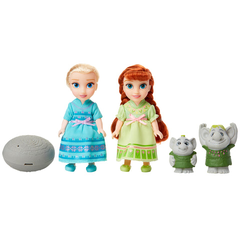 Disney Frozen 6 inch Petite Princess Anna and Elsa Fashion Dolls includes Surprise Trolls